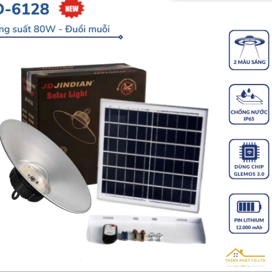 ĐÈN TREO TƯỜNG NĂNG LƯỢNG MẶT TRỜI HIGHBAY JD-6128 100W