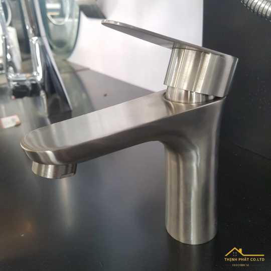 VÒI LAVABO NÓNG LẠNH INOX 304 16CM MÃ 718