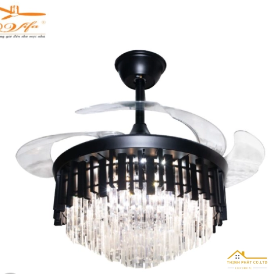 QUẠT TRẦN GIẤU CÁNH ĐÈN PHA LÊ - QVIFA-82