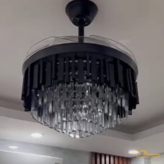 QUẠT TRẦN GIẤU CÁNH ĐÈN PHA LÊ - QVIFA-82