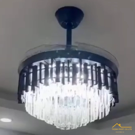 QUẠT TRẦN GIẤU CÁNH ĐÈN PHA LÊ - QVIFA-82