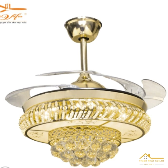 QUẠT TRẦN GIẤU CÁNH ĐÈN PHA LÊ - QVIFA-87