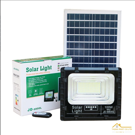 ĐÈN PHA LED NĂNG LƯỢNG MẶT TRỜI 100W JD-8800L JINDIAN