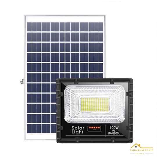 ĐÈN PHA LED NĂNG LƯỢNG MẶT TRỜI 100W JD-8800L JINDIAN