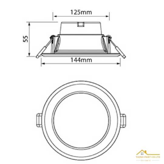 ĐÈN ÂM TRẦN DN CẢM BIẾN 12W