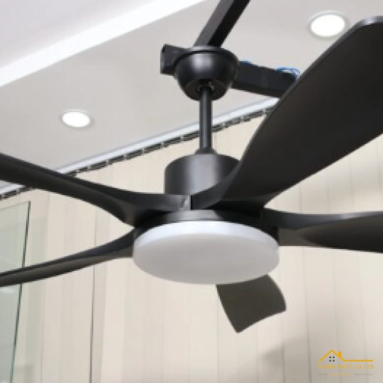 ĐÈN QUẠT TRẦN CÁNH NHỰA ĐEN - QVIFA - 97