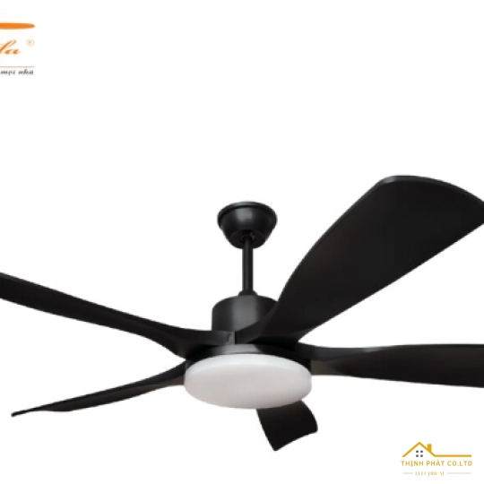 ĐÈN QUẠT TRẦN CÁNH NHỰA ĐEN - QVIFA - 97
