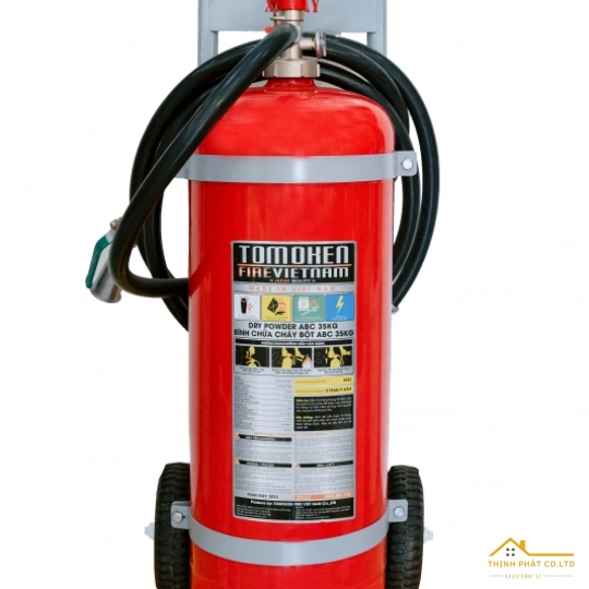BÌNH CHỮA CHÁY XE ĐẨY BỘT ABC 35KG - TOMOKEN
