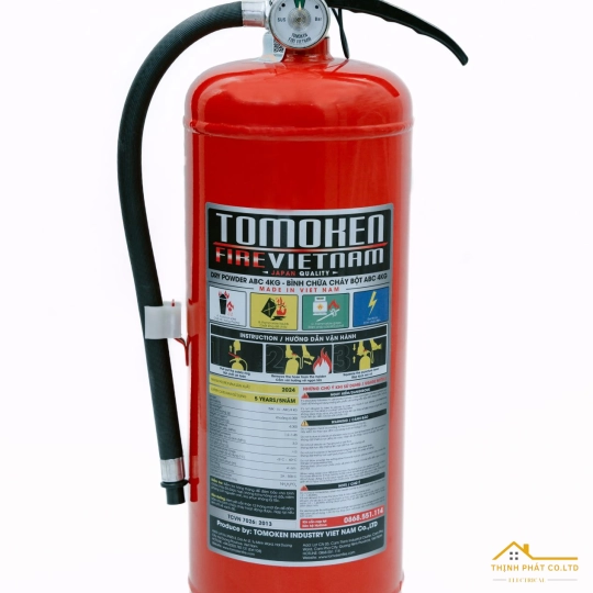 BÌNH CHỮA CHÁY XÁCH TAY BỘT ABC 4KG - TOMOKEN