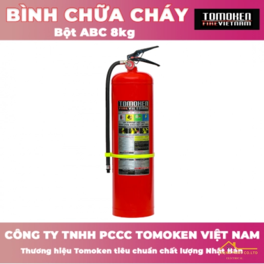 BÌNH CHỮA CHÁY XÁCH TAY BỘT ABC 8KG - TOMOKEN