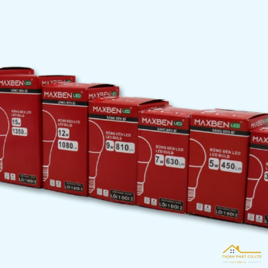 ĐÈN LED BULB TRÒN 9W E27 MAXBEN BE27-MB-A60-9