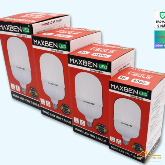 ĐÈN LED BULB TRỤ 50W E27 MAXBEN BE27-MB127-50