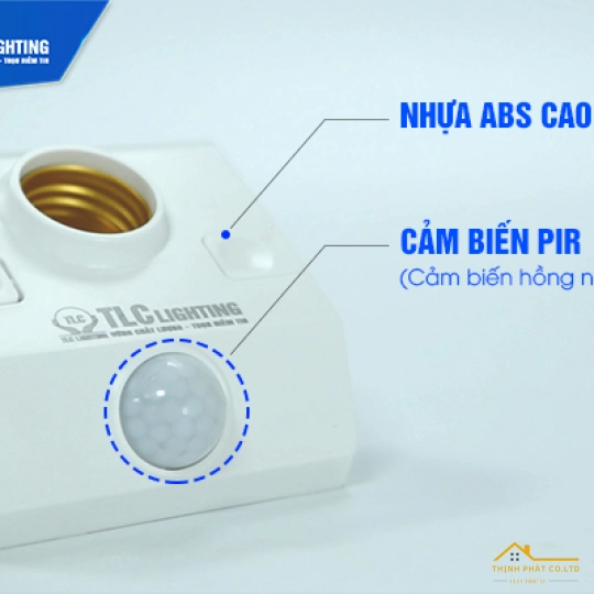 ĐUI ĐÈN E27 CẢM ỨNG GẮN TƯỜNG THẲNG TLC