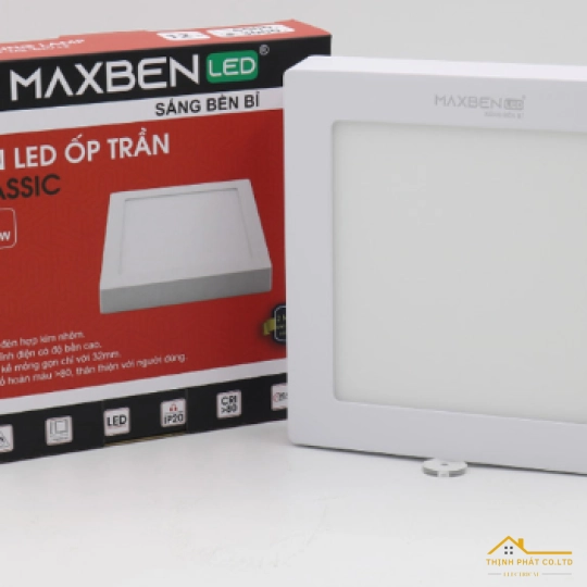 ĐÈN LED ỐP TRẦN VUÔNG MAXBEN CLASSIC 18W - OP-MB-CLV-18