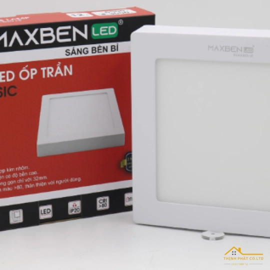ĐÈN LED ỐP TRẦN VUÔNG MAXBEN CLASSIC 24W - OP-MB-CLV-24