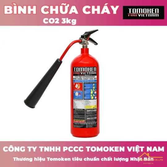 BÌNH CHỮA CHÁY XÁCH TAY CO2 3KG - TOMOKEN