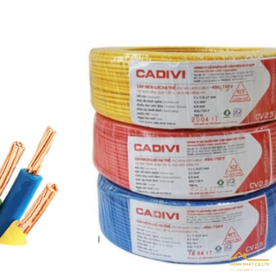 Dây điện 1 lõi Cadivi CV-2.5 mm² – 0.6/1KV