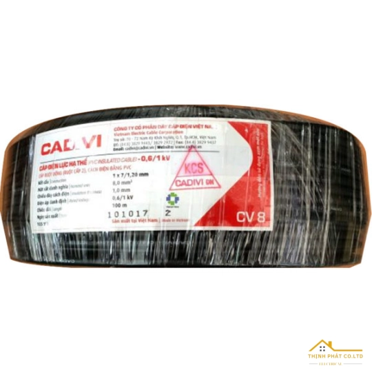 Dây điện 1 lõi Cadivi CV-8.0 mm² – 600v