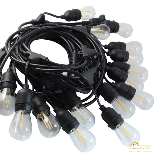 DÂY ĐUI ĐÈN TREO E27 - 10M 20 ĐUI - DÂY ĐỒNG