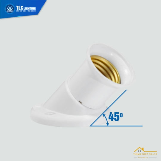 ĐUI ĐÈN E27 GẮN TƯỜNG CHÉO TLC