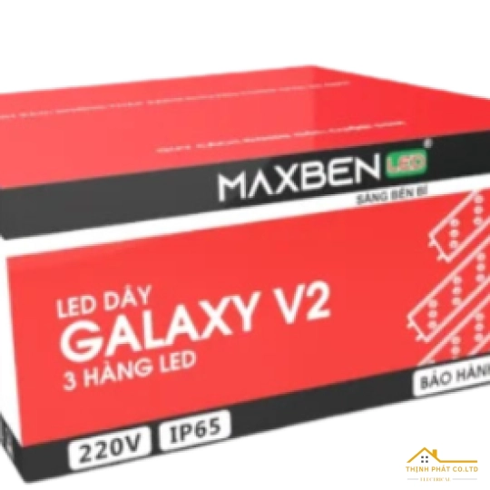 ĐÈN LED DÂY MAXBEN GALAXY V2 3 HÀNG BÓNG LED 2835 9.5W/M - LD3-MB-GX9V2-2835-180b