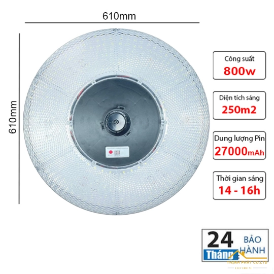 ĐÈN SÂN VƯỜN NĂNG LƯỢNG MẶT TRỜI 800W UFO KIM CƯƠNG 800 JINDIAN