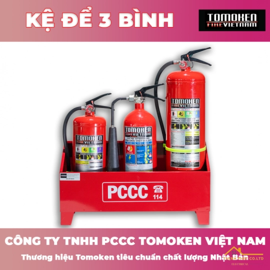 KỆ ĐỂ 3 BÌNH CHỮA CHÁY TOMOKEN