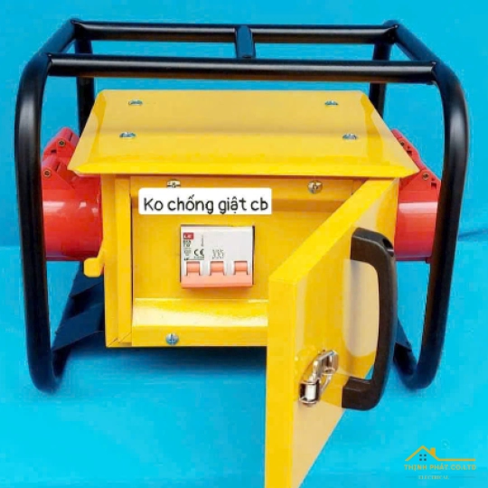 HỘP NGUỒN Ổ CẮM CÔNG NGHIỆP THI CÔNG 3 PHA 32A - 4 Ổ CẮM 5 CHẤU -TỦ ĐIỆN THI CÔNG XÁCH TAY
