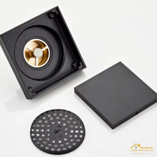 PHỄU THOÁT SÀN CAO CẤP LR-11D MÀU ĐEN