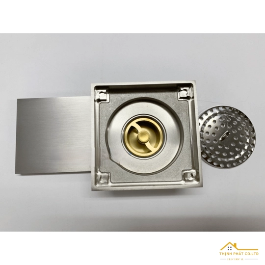 PHỄU THOÁT SÀN CAO CẤP LR-11M MÀU ĐỒNG THAU MỜ