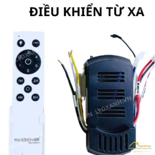 QUẠT TRẦN ĐÈN LED MAXBEN 5 CÁNH - DQ-MB-M021-5-G