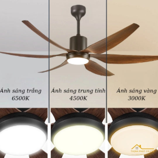 QUẠT TRẦN ĐÈN LED MAXBEN 6 CÁNH - DQ-MB-M162-6-G