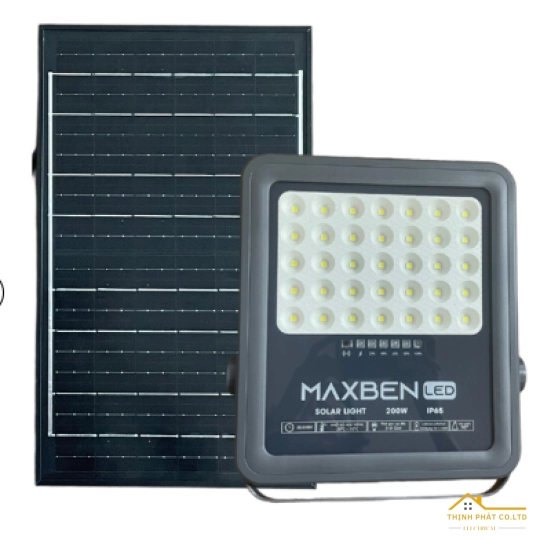 ĐÈN LED PHA NĂNG LƯỢNG MẶT TRỜI 200W - MAXBEN - PH-MB-NLMT-200