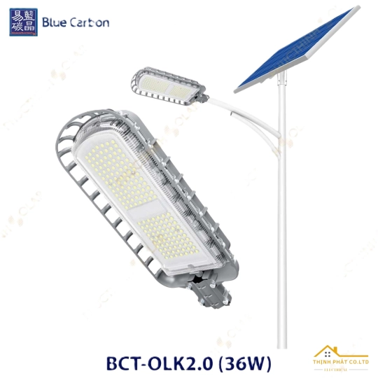  ĐÈN ĐƯỜNG NĂNG LƯỢNG MẶT TRỜI 36W BCT OLK2.0 BLUE CARBON