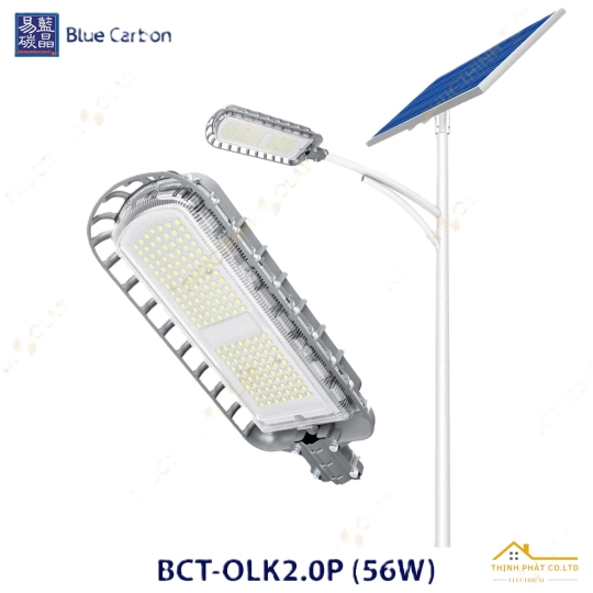  ĐÈN ĐƯỜNG NĂNG LƯỢNG MẶT TRỜI 56W BCT OLK2.0P BLUE CARBON