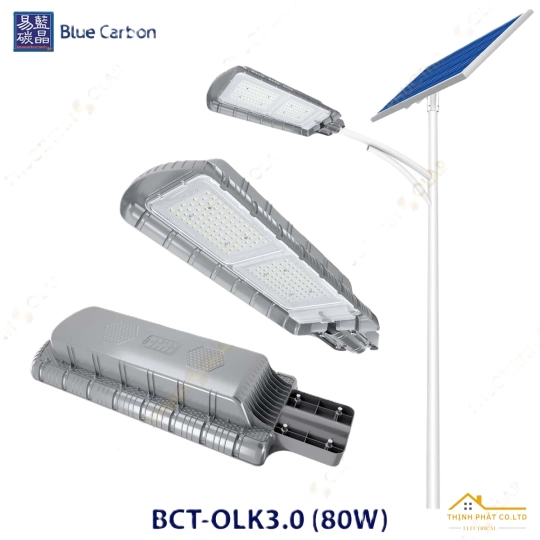  ĐÈN ĐƯỜNG NĂNG LƯỢNG MẶT TRỜI 80W BCT-OLK3.0  BLUE CARBON