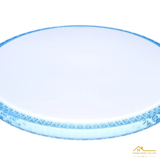 ĐÈN LED ỐP TRẦN PHA LÊ 3 MÀU 36W VIỀN XANH - KOSOOM - OP-KS-PLX-36-DM