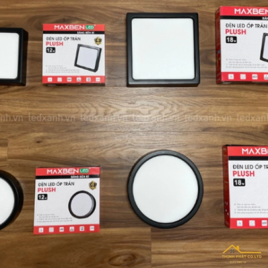 ĐÈN LED ỐP TRẦN PLUSH MAXBEN TRÒN 12W - OP-MB-PLTD-12/ OP-MB-PLTD-12-DM