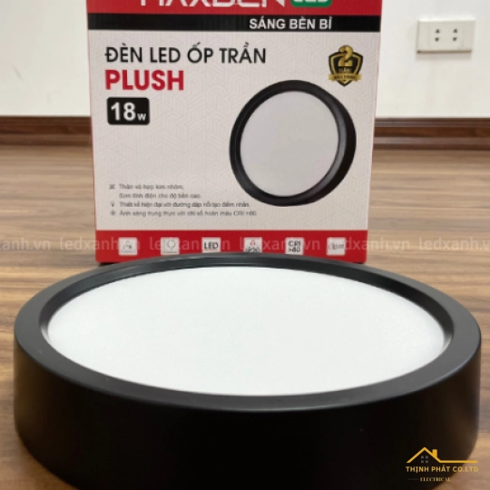 ĐÈN LED ỐP TRẦN PLUSH MAXBEN TRÒN 18W - OP-MB-PLTD-18/ OP-MB-PLTD-18-DM