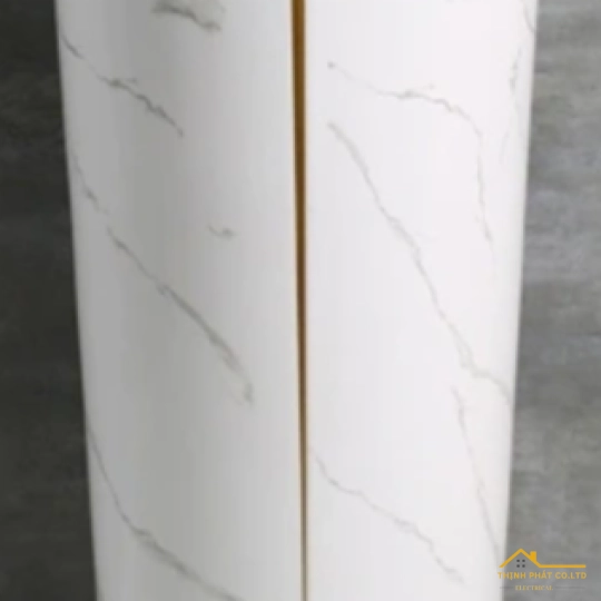 LAVABO TRỤ ĐỨNG TRÒN TRẮNG VÂN MÂY CHỈ VÀNG SA5133
