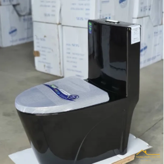 BỒN CẦU 1 KHỐI ĐEN BÓNG SA9266