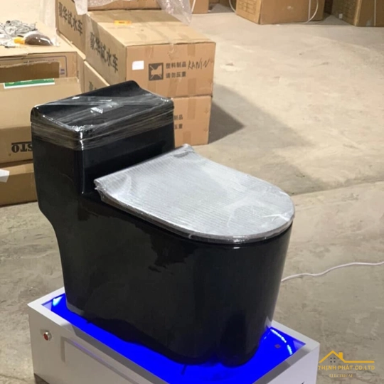 BỒN CẦU 1 KHỐI ĐEN BÓNG SA9267