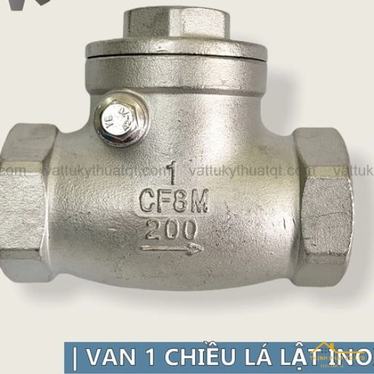 VAN MỘT CHIỀU LÁ LẬT REN INOX (15-50)