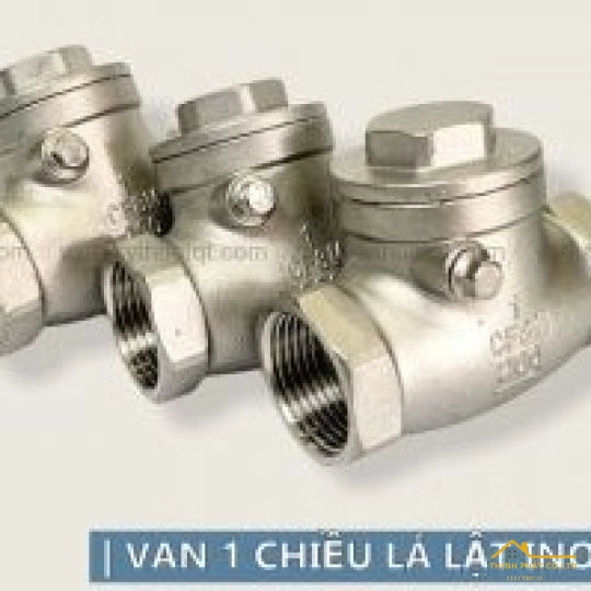 VAN MỘT CHIỀU LÁ LẬT REN INOX (15-50)
