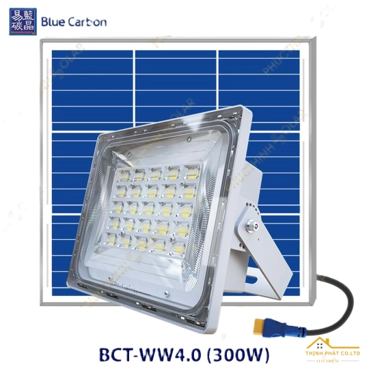 ĐÈN PHA NĂNG LƯỢNG MẶT TRỜI 300W - BTC-WW4.0 BLUE CARBON 